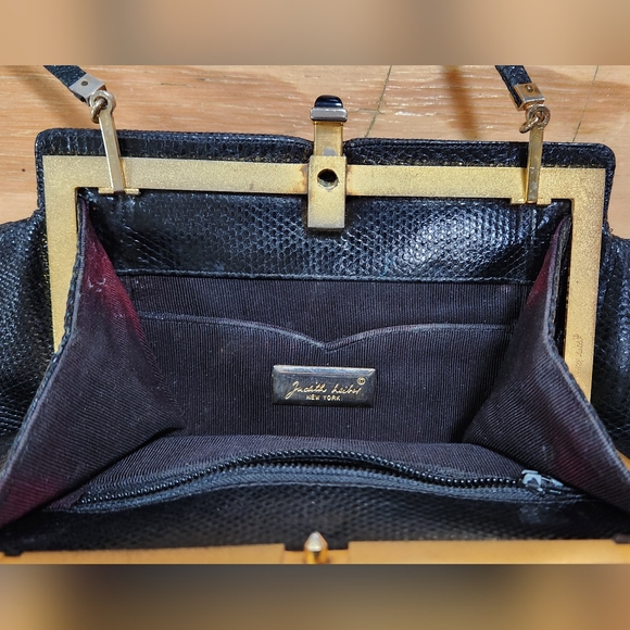 Vintage Judith Lieber Gem Stone Embellished Snakeskin Crossbody Clutch - Picture 5 of 16